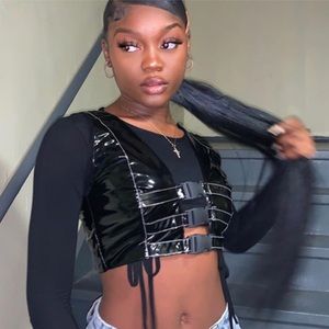 Vinyl Bustier Top🖤